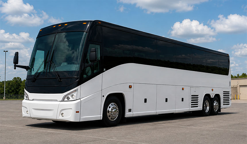 56-passenger charter bus in Chicago, IL